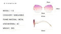 113 New personality diamond-cut rimless rimless sunglasses ladies retro irregular trend wear metal sunglasses uv400. 