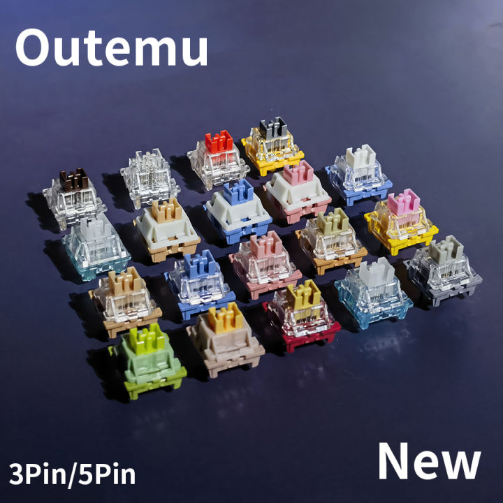 Outemu Switches Mechanical Keyboard Switch 3Pin Silent Clicky Linear Tactile Similar Holy Panda Switch Lube RGB Gaming MX Switch