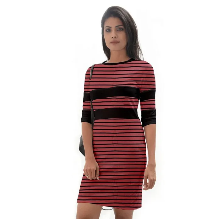 Privi Fashion stripes dress for Women