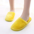 Plush Slippers Candy Color Lady Slip-on Fluffy Slippers Winter Shoes. 