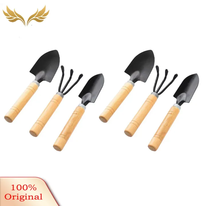 SuperRide Kids Planting Tool Kit Mini Gardening Tools Set for Kids Metal Trowel Rake Shovel with Wooden Handle for Transplanting Loosening Soil in Potted Plants at Home or Office Kids' Outdoor Activity Set