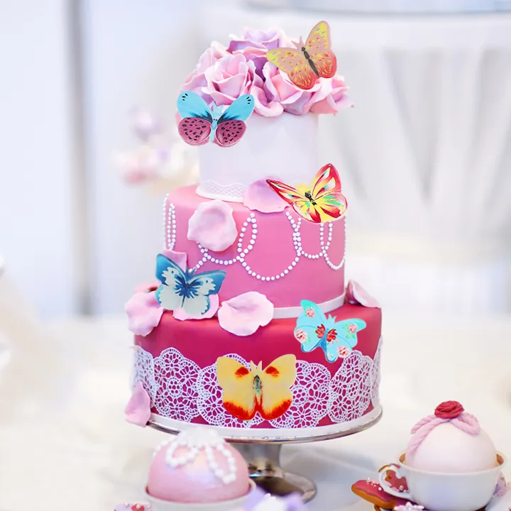 300pcs bag Food Mixed Flowers Butterfly Wafer Rice Paper Cake Pers 300pcs-bag-food-mixed-flowers-butterfly-wafer-rice-paper-cake-pers