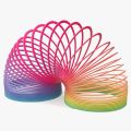 Plastic Slinky Rainbow Spring Classic Toy Colorful Magic Plastic Circle Folding Educational Toys for Children Kids. 