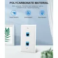 Ethernet Wall Plate with Low Voltage Mounting Bracket,Single Gang. 