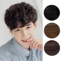 Hair Accessories Fashion Short Curly Natural Brown Male Wavy Handsome Hair Men Synthetic Hair Daily. 