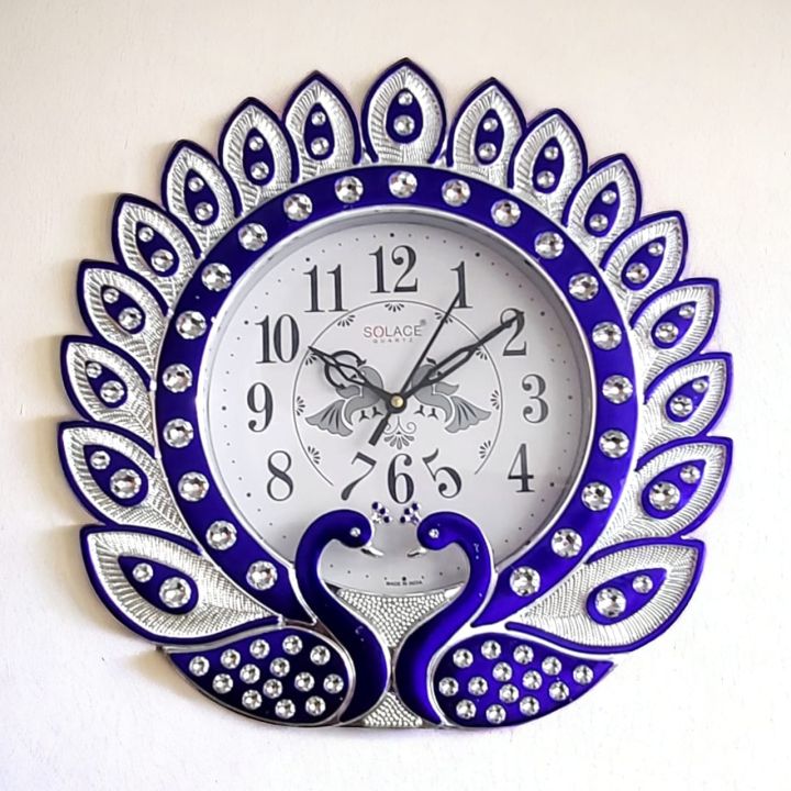 Solace Quartz Clock Peacock Wall Wotch Rainbow Colour Wall Clock 5715