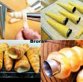 Stainless Steel Pastry Cream Horn Molds Baking Cones Roll Horn Forms Conical Danish Pastry Croissant Cones Molds Set Of 6. 