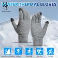 Sunnyheart Winter Knitted Gloves Stylish Touch Screen Winter Gloves for Women Men Warm Windproof Fashionable Knitted Gloves with Ribbed Cuffs Thick Plush Lining Gloves. 