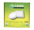 Green-12W Surface Panel Day Light. 