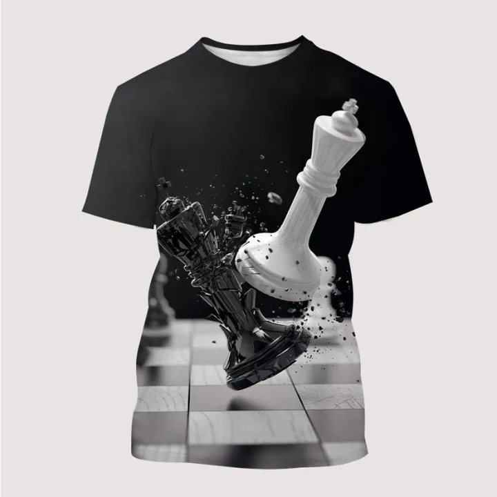 Chess%20Board%20Black-and-white%203d%20Print%20T-shirt%20Child%20Fashion%20Oversized%20T-shirts%20Harajuku%20Short%20Sleeve%20Tops%20Tees%20Tshirt%20Clothes%20-%20Image%204