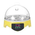 7 Eggs Mini Digital Egg Incubator Hatcher Transparent Eggs Hatching Machine Automatic Temperature Control for Chicken Duck Bird Eggs AC220V. 