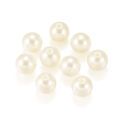 White / Beige 3mm-12mm Pearls Straight Hole Making Jewelry Diy Round Beads Decoration Crafts. 