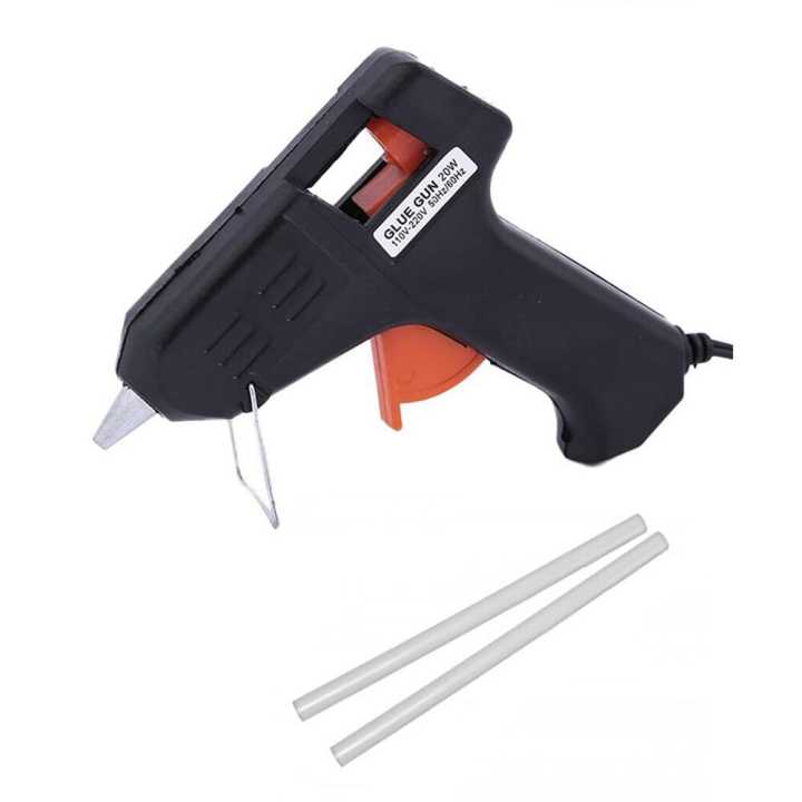 Electric 20W Hot Melt Art Craft Glue Gun with 2 Glue Sticks Free