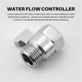 Water Flow Control Shut Off Valve, Brass Adjustable Water Pressure Regulator for Hand Held Shower & Bidet Sprayer. 
