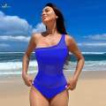 Women Swimsuit Beachwear Padded Cup 1 Piece Bikini for Holiday Surfing Beach L Blue. 