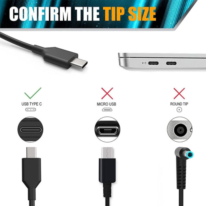 USB-C%2065W%2045W%20Charger%20Adapter%20For%20Lenovo%20ThinkPad%20T480%20T490%20T580%20ADLX65YDC2A%20ADLX65YLC2D%20chromebook%202nd%20Gen%20S330%20Laptop%20Power%20-%20Image%205