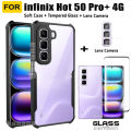 3 in 1 Infinix Hot 50 Pro Plus Shockproof Phone Case for Infinix Note 40 Pro 4G 5G Note 40 Pro+ Hydrogel Soft Film +Camera Lens Film. 