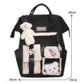 2024 Backpack Women Candy Color Laptop Backpacks Cute Kawaii High School Bags for Teenage Girl Japanese Travel Camping Backpack. 