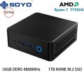 SOYO S2 Pro Mini PC 16GB DDR5 RAM, 1TB NVME SSD, AMD Ryzen7 7735HS , Windows 11Pro - Compact Ideal for Home, Business Gaming. 