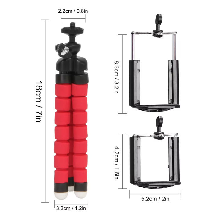 Tripod%20Flexible%20Sponge%20Octopus%20Adjustable%20Mini%20Camera%20Tripod%20For%20Phone%20Holder%20Clip%20Stand%20For%20IPhone%20Xiaomi%20Huawei%20Ipad%20-%20Image%205