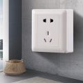 New 86 Type Socket Surround Cover Square White Grey Switch Socket Panel Plastic Outlet Box Extender. 