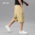 Oversize Fat Cotton Shorts Men Cargo Short Casual Plus Size Cropped Trouser Sports Tactical Baggy Pants Loose 5XL 6XL Summer. 