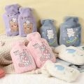 500ML Hot Water Bag Plush Cartoon Kawaii Bear Rabbit Animal Pattern Hot Water Bottle Hand Feet Warmer Winter. 
