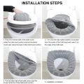 Winter Warm Toilet Seat Cover Closestool Mat Washable O-shape Pad Bathroom Accessories Knitting Pure Color Soft Bidet Cover. 