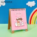 Life Planning Desk Calendar 2023-2024 Cute Animal Mini Desk Calendar Daily Schedule for Office School Classroom Supplies Twin-wire Binding. 