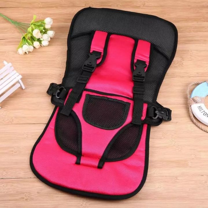 Multicolor%20Baby%20Car%20Cotton%20Cushion%20Seat%20with%20Safety%20Belt%20for%20Child%20-%20Image%203