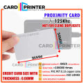 [1PCS] 125KHZ RFID / PROXIMITY CARD NON PROGRAM CHIP/ RFID/ ISO PVC PLASTIC CARD CONTACTLESS ACCESS/ EM4100 Compatible. 