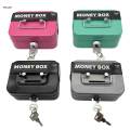 Cash Box with Lock Keepsake Metal Handle Money Box Portable Holder Storage Box Small Lockable Coin. 