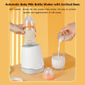 Automatic Baby Milk Bottle Shaker with Inclined Base Portable Electric Feeding Bottle Shake Machine Milk Powder Blender Mixer 3 Levels Timing(1min/ 2min/ 6min) Built-in Battery. 
