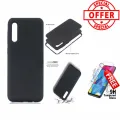 SSM Samsung M20 Back Cover Black With Free Tempered Glass. 
