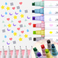 Quick Dry Double-ended Highlighter Marker Watercolor Pen Student Diary Scrapbook Painting Note DIY Making Classroom Office. 