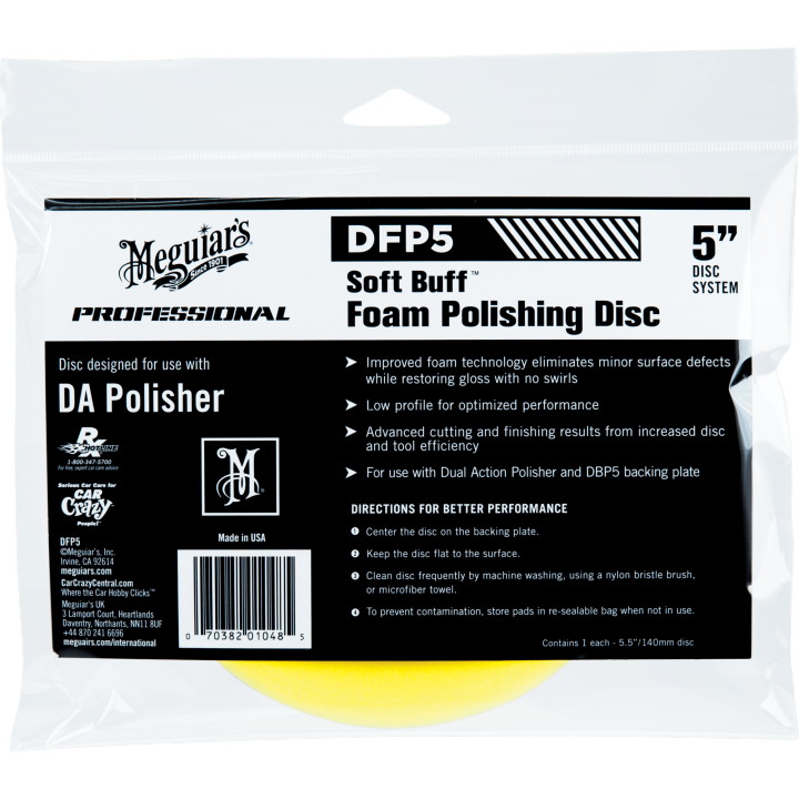 Meguiar's® 5" Soft Buff DA Foam Polishing Disc, DFP5