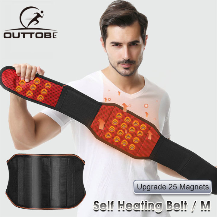 Outtobe Self Heating Belt Abdominal Belly Belt Multifunctional Magnetic Therapy Tomalin Fabric Self Heating Belt Warm Abdomen Tummy Control Waist Burning Slimming Belt Waist Abdomen Body Belt