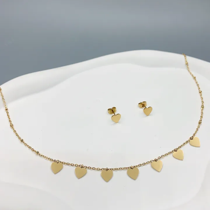 3-piece%20Fall/Winter%20New%20Fashion%20Temperament%20Ladies%20Stainless%20Steel%20Smooth%20Love%20Necklace%20Earrings%20Christmas%20Halloween%20Date%20Gift%20-%20Image%205