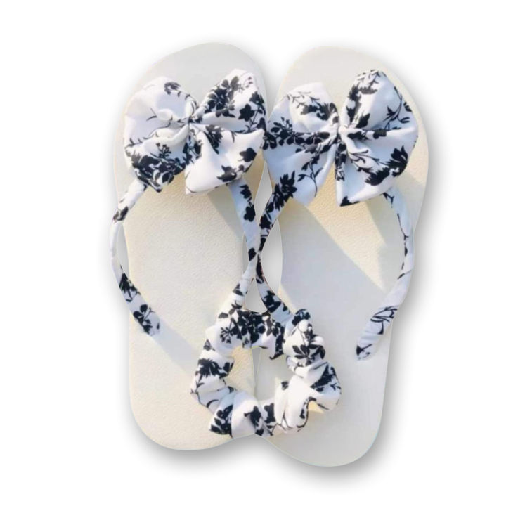 Girls' Bow Slippers with Free Hair Band – Soft, Cozy, Stylish Slippers for Girls