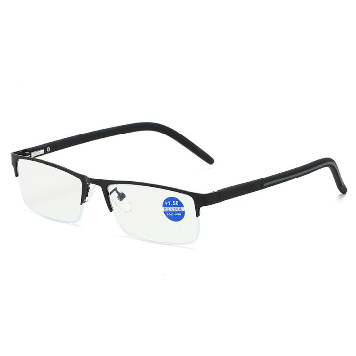 Blue Ray Half-frame Business Eyewear Presbyopic Eyeglasses Unisex Reading Glasses Men Women Metal Rack Spring Legs Anti