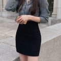 Office Womens Skirt Wrap Suit with Grey Mini Tight Formal Short Skirts for Women High Quality Casual New In Trend Y2k V Clothing. 