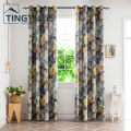 Blackout Polyester Curtain Oil Painting Style Comfortable Touch Window Curtain Home Decor. 