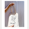 Sri Lankan Hand Painted Tote Bag - Campus to Gym - 28cm W x 35cm H. 