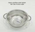 Stainless Steel Micro-Perforated Colander Kitchen Strainer Sieve with Handle - Large Bowl - Pasta, Rice, Fruit, Vegetable Drainer. 