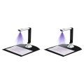 2X Document Camera for Teachers, Portable USB Document Camera Scanner with Stand 8MP HD A4 Format Doc Cam Photo Scanner. 