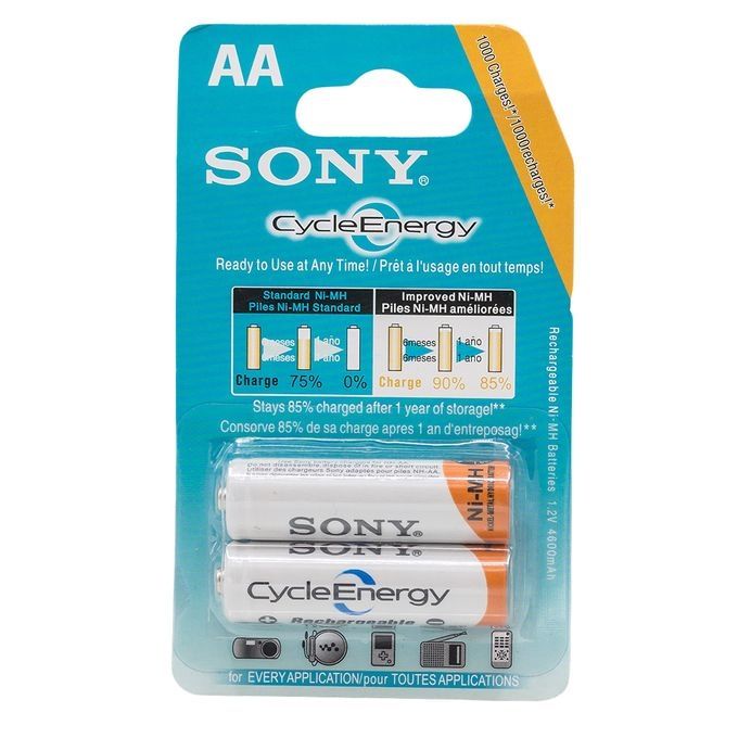 Sony AA Cycle Energy Rechargeable Battery 4600mAh 1.2V