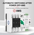 ATS Single Phase Din Rail 2P 125A Dual Power Automatic Transfer Electrical Selector Switches For PV Solar Inverter. 
