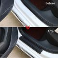 Car Protection Sticker Door Sill Scuff Pedal Protector Sticker Panel Entry Guard 3D Carbon Fiber Anti Scratch Protection Sticker. 