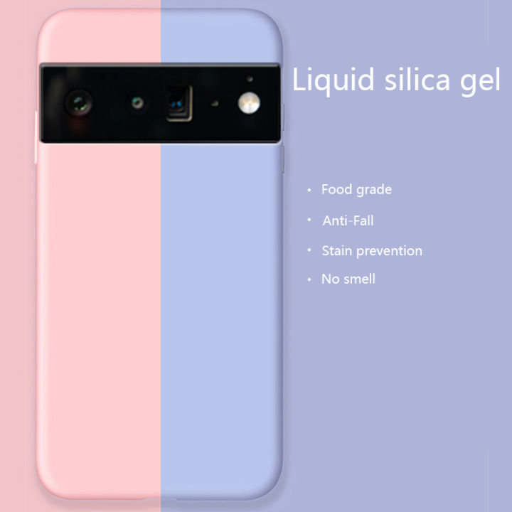 Biruiqu%20For%20Google%20Pixel%206%206%20Pro%206A%20Case%20Liquid%20Silicone%20Soft%20Gel%20Rubber%20Shockproof%20Cover%20-%20Image%204