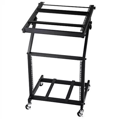 Mixer Studio Rack Mount Rolling Stand Adjustable Top Platform With ...